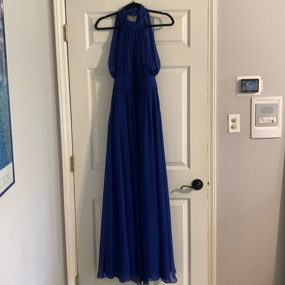 Gorgeous Badgley Mischka royal blue prom dress